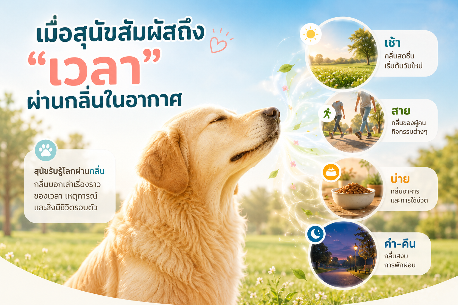 เมื่อสุนัขสัมผัสถึง “เวลา” ผ่านกลิ่นในอากาศ?