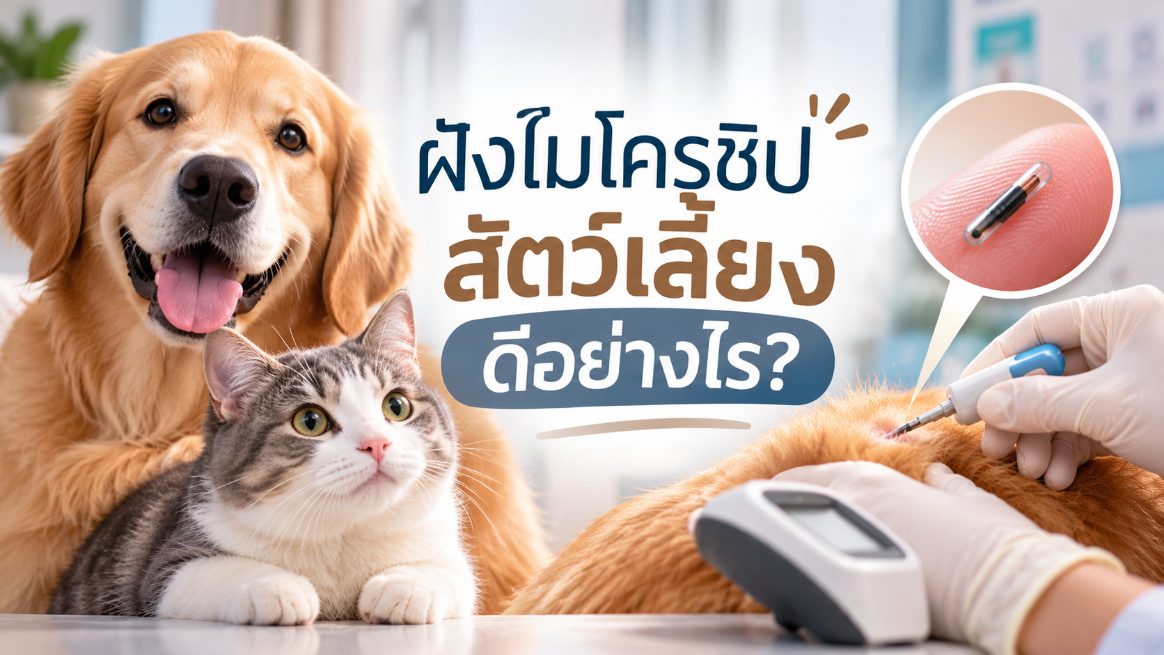 ฝังไมโครชิปสัตว์เลี้ยง ดีอย่างไร?