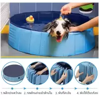 P&P【สินค้าพร้อมส่ง】สัตว์เลี้ยง สระว่ายน้ำ สระน้ำพับได้ สระ สระน้ำสุนัข หนาพิเศษ สระน้ำขนาดใหญ่ สระน้ำสัตว์เลี้ยง