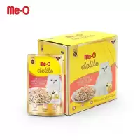 Me-O Delite 70g อาหารเปียกแมว มีโอ ดีไลท์ แบบซอง 12/48ซอง รสอร่อย Petus Kingkaew