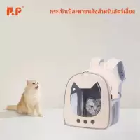 P&P กระเป๋าแมว กระเป๋าเป้สัตว์เลี้ยง กระเป๋าหมา สุนัข แมว มีรูระบายอากาศ ขนาดใหญ่ เป้แมว พับเก็บได้ คุณภาพดีมาก