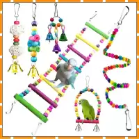 ของเล่นนกแก้ว bird toy บันไดนก ชิงช้านก บ้านนก ทียืนนก เชือกนก ห่วงฝึกนก บาสเกตบอลนก ฝึกทักษะนก ผ่อนความเครียดนก