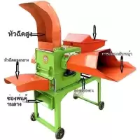 เครื่องสับหญ้า-สับฟางอเนกประสงค์ สับหญ้าแห้ง-หญ้าสด บดซังข้าวโพด สำหรับเลี้ยงวัว-แพะ ฟางข้าว