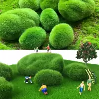 OPENMALL หินมอสประดิษฐ์ Rock Decor ปลอม Mossy Rock สําหรับ Terrarium Fairy Garden Micro ภูมิทัศน์บอนไซตกแต่งตู้ปลา U3V3