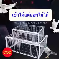 กรงดักนกขนาดใหญ่ เพนียดดักนก 70cm*40cm*26cm กรงกับดักนกพิราบ กรกดักนกเขา กรงนกพิราบ ที่ดักนก กรงต่อนก กรงนกทางเดียว