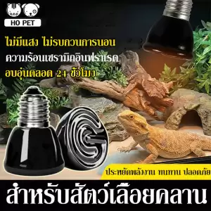 หลอดไฟเซลามิค หลอดไฟให้ความร้อน ให้ความอบอุ่นเต่าบกสัตว์เลื้อยคลาน รักษาผิวแห้ง ฆ่าเชื้อ มีหลายขนาดให้เลือก
