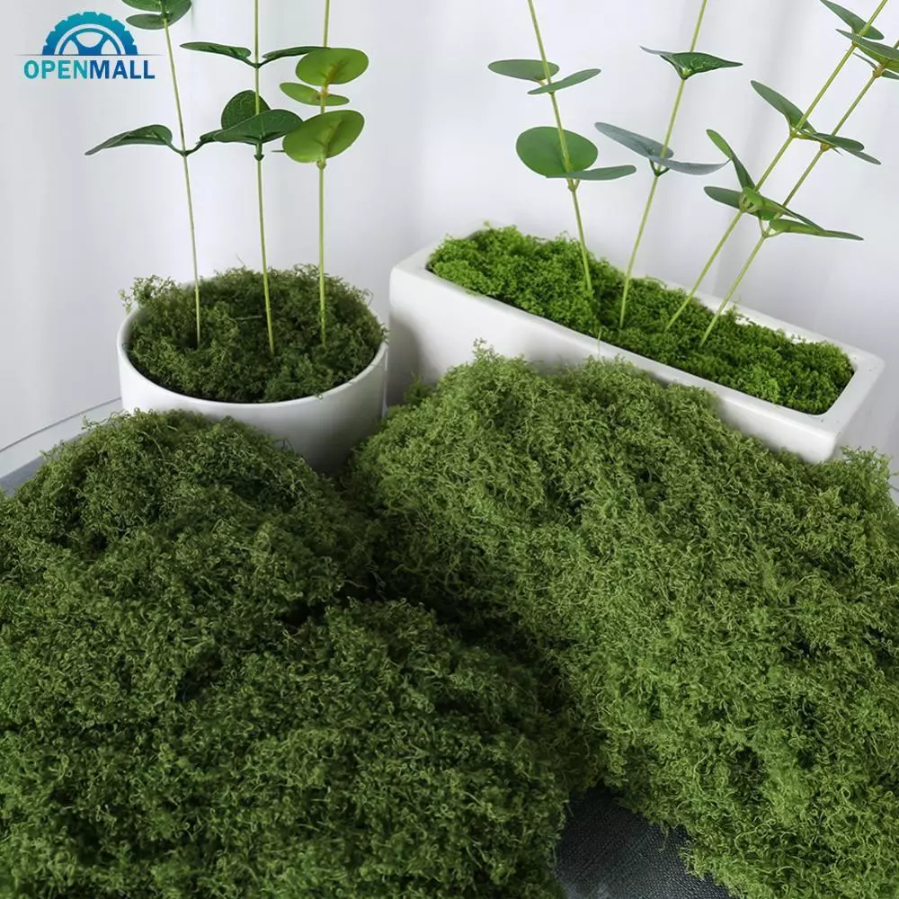 OPENMALL ประดิษฐ์ Moss Mat หญ้าปลอมสําหรับ Terrarium ตกแต่ง Miniature ภูมิทัศน์สนามหญ้าสําหรับ DIY Craft Fairy Garden Supply บอน