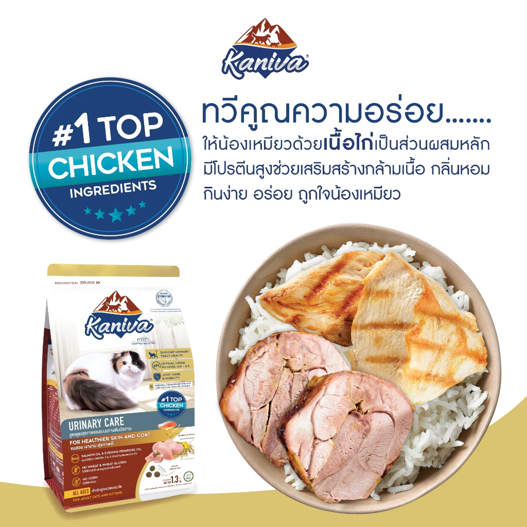 Kaniva Urinary Care อาหารแมว ดูแลทางเดินปัสสาวะ แมว 4 เดือนขึ้นไป Petus Kingkaew ภาพที่ 2