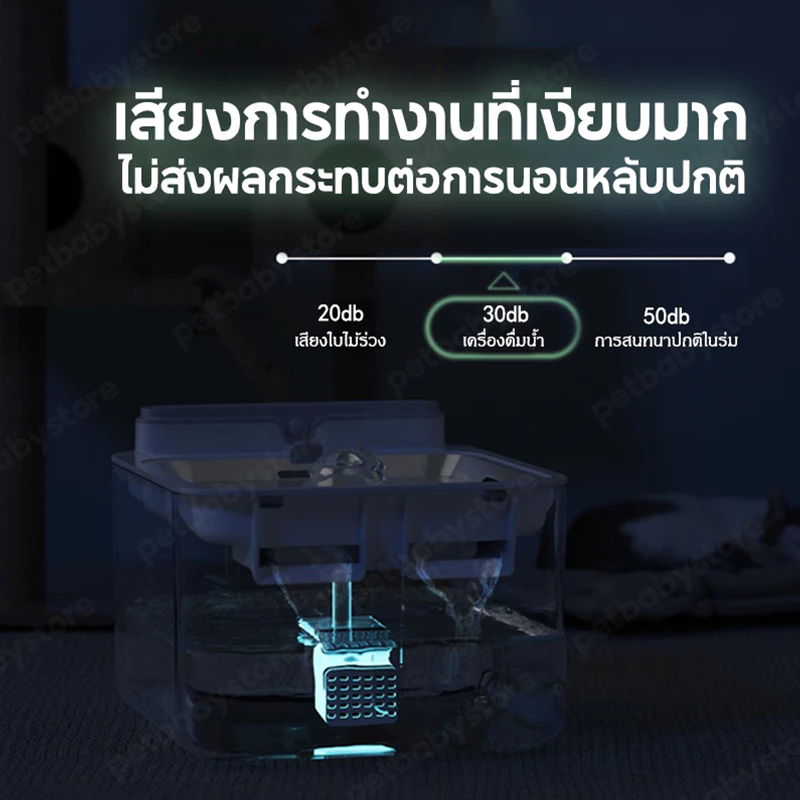 [รับประกัน 2ปี] Smart Pet Fountainน้ําพุแมวไร้สาย 6500mAh น้ำพุแมว น้ำพุสัตว์เลี้ยงอัจฉริยะ ชามกรองน้ําแมว ระบบเซนเซอร์ ภาพที่ 4