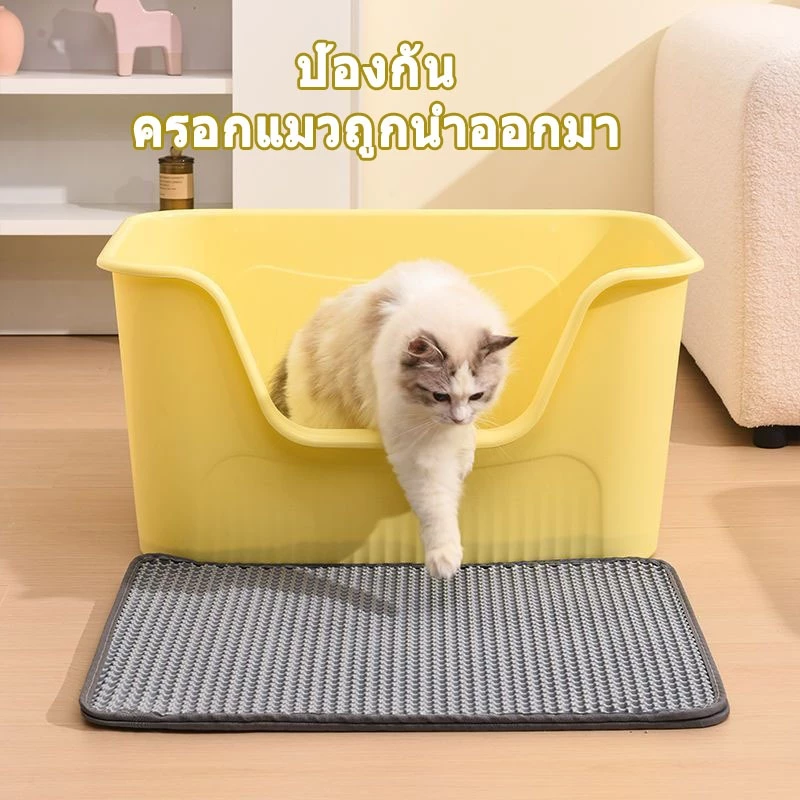 ห้องน้ําแมว 60CM กะบะทรายแมว ถาดทรายแมว ทรายแมว กระบะทรายแบบจัมโบ้ ขนาด กระบะทรายแมว ห้องน้ำแมวขนาดใหญ่ กระบะทราย ภาพที่ 4