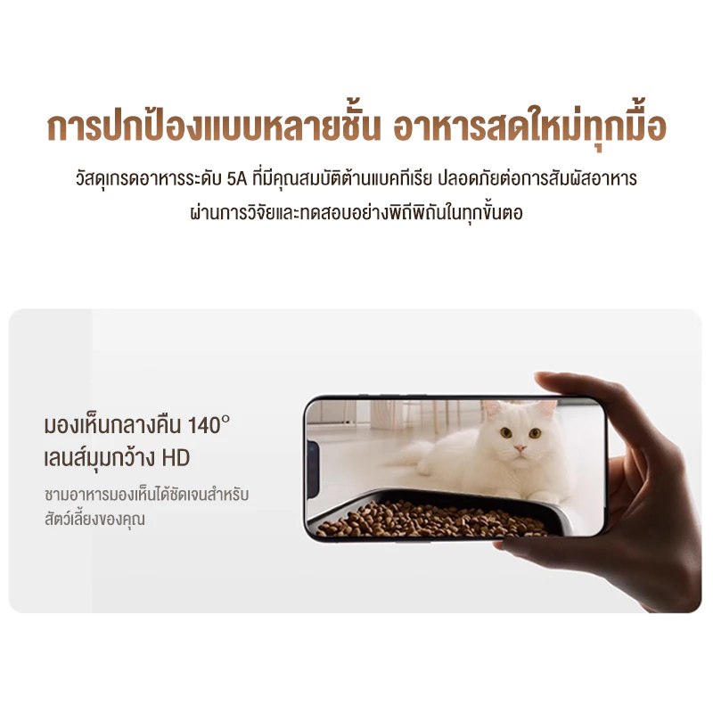ที่ให้อาหารแมวอัตโนมัติ เครื่องให้อาหาร แมว สุนัข กระต่าย หารสัตว์เลี้ยงอัตโนมัติ ที่ใส่อาหารสัตว์เลี้ยง ชามอาหาร หมา ภาพที่ 4