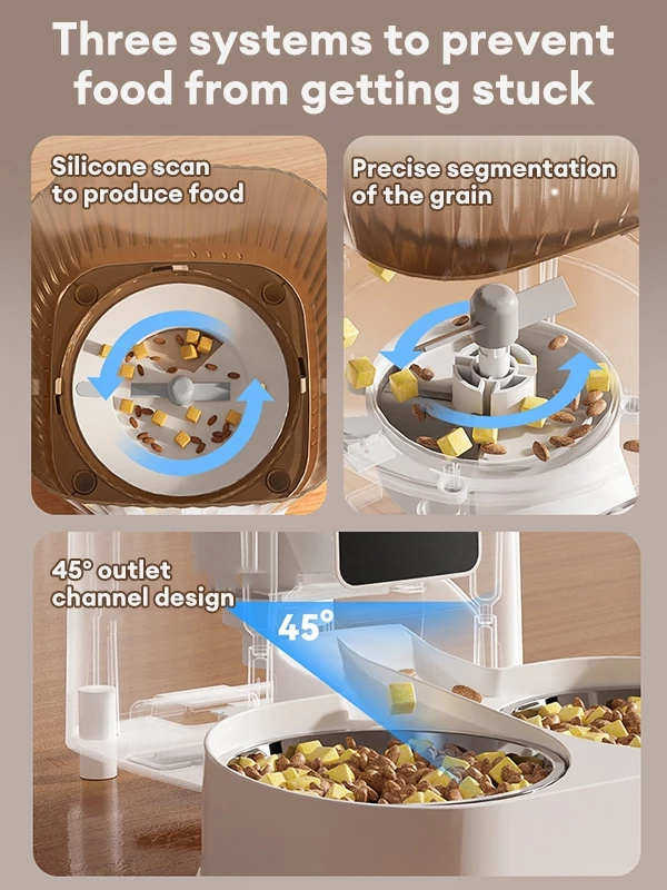 4-6L เครื่องให้อาหารสัตว์เลี้ยงอัตโนมัติ รองรับWiFi & APP เครื่องให้อาหาร เครื่องให้อาหารแมวอัตโนมัติ สําหรับสัตว์เลี้ยง ภาพที่ 4