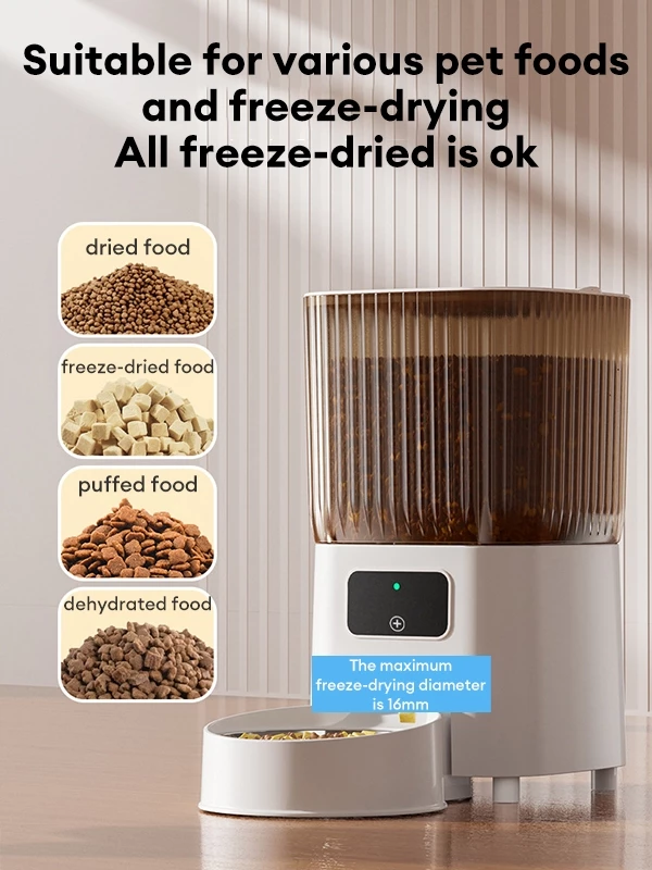 4-6L เครื่องให้อาหารสัตว์เลี้ยงอัตโนมัติ รองรับWiFi & APP เครื่องให้อาหาร เครื่องให้อาหารแมวอัตโนมัติ สําหรับสัตว์เลี้ยง ภาพที่ 5