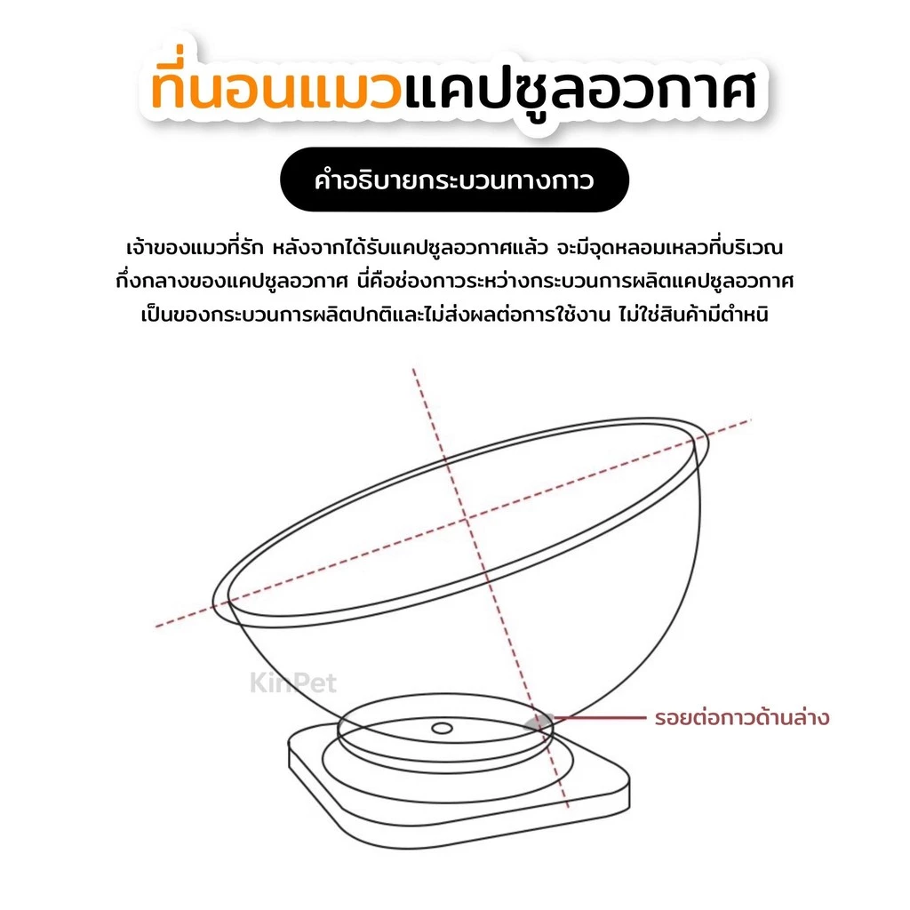 บ้านแมวที่นอนแมว แคปซูลที่นอนแมว อะคริลิค พร้อมรางบอลแบบรางไม้ หมุนได้ 360 องศา ภาพที่ 4