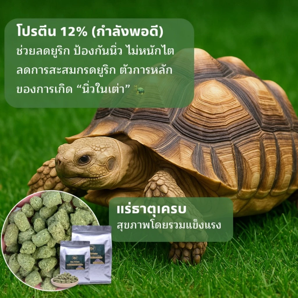 อาหารเม็ดสำหรับเต่าบก King Turtle แบบกระสอบ ภาพที่ 4