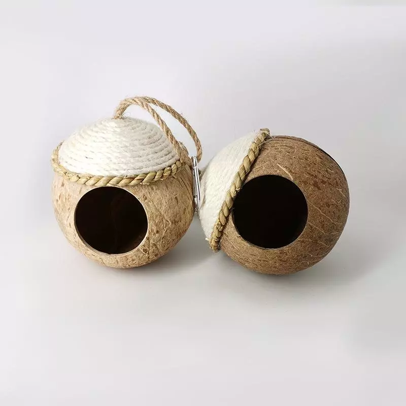 MOCHOME ของเล่นนกแก้ว บ้านนกกะลา นกชอบนอนเล่นมาก บ้านนก นกนอน สำหรับติดกรงให้นกแอบน้องรู้สึกปลอดภัย ซันคอนัว นกแก้ว นก ภาพที่ 3