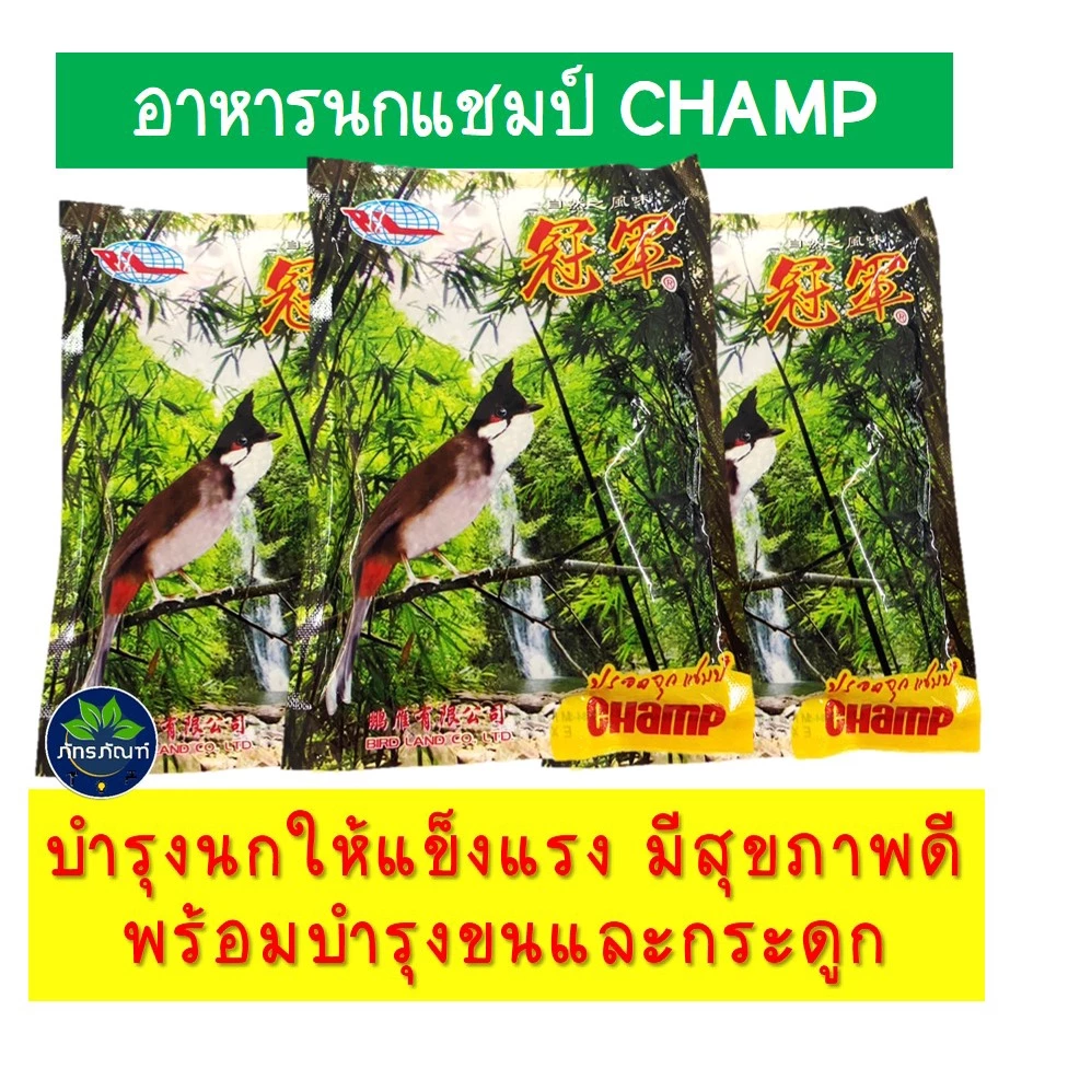 อาหารนก อาหารนกแชมป์ CHAMP อาหารนกกรงหัวจุก นกปรอด ขนาด 120 กรัม อาหารนกตราต้นไผ่ อาหารนกกรุงหัวจุก ภาพที่ 2