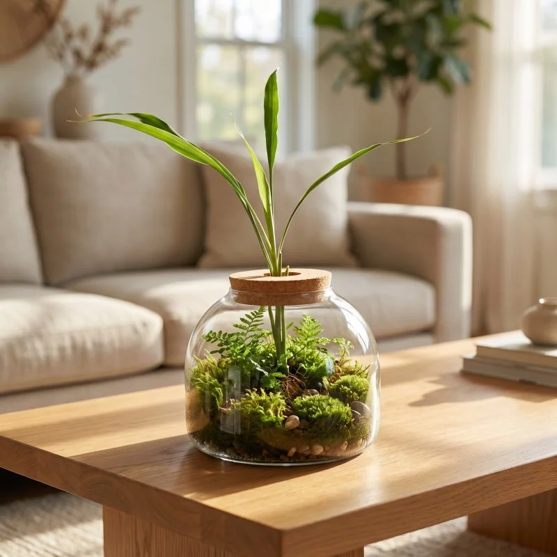 1แก้ว Terrarium คอนเทนเนอร์ไม้ Stopper สําหรับพืชไฮโดรโปนิกส์และสวนขนาดเล็กมิถุนายนhaoyip ภาพที่ 2