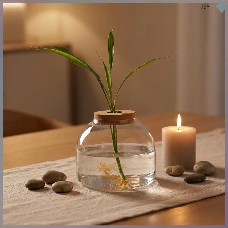 1แก้ว Terrarium คอนเทนเนอร์ไม้ Stopper สําหรับพืชไฮโดรโปนิกส์และสวนขนาดเล็กมิถุนายนhaoyip ภาพที่ 4