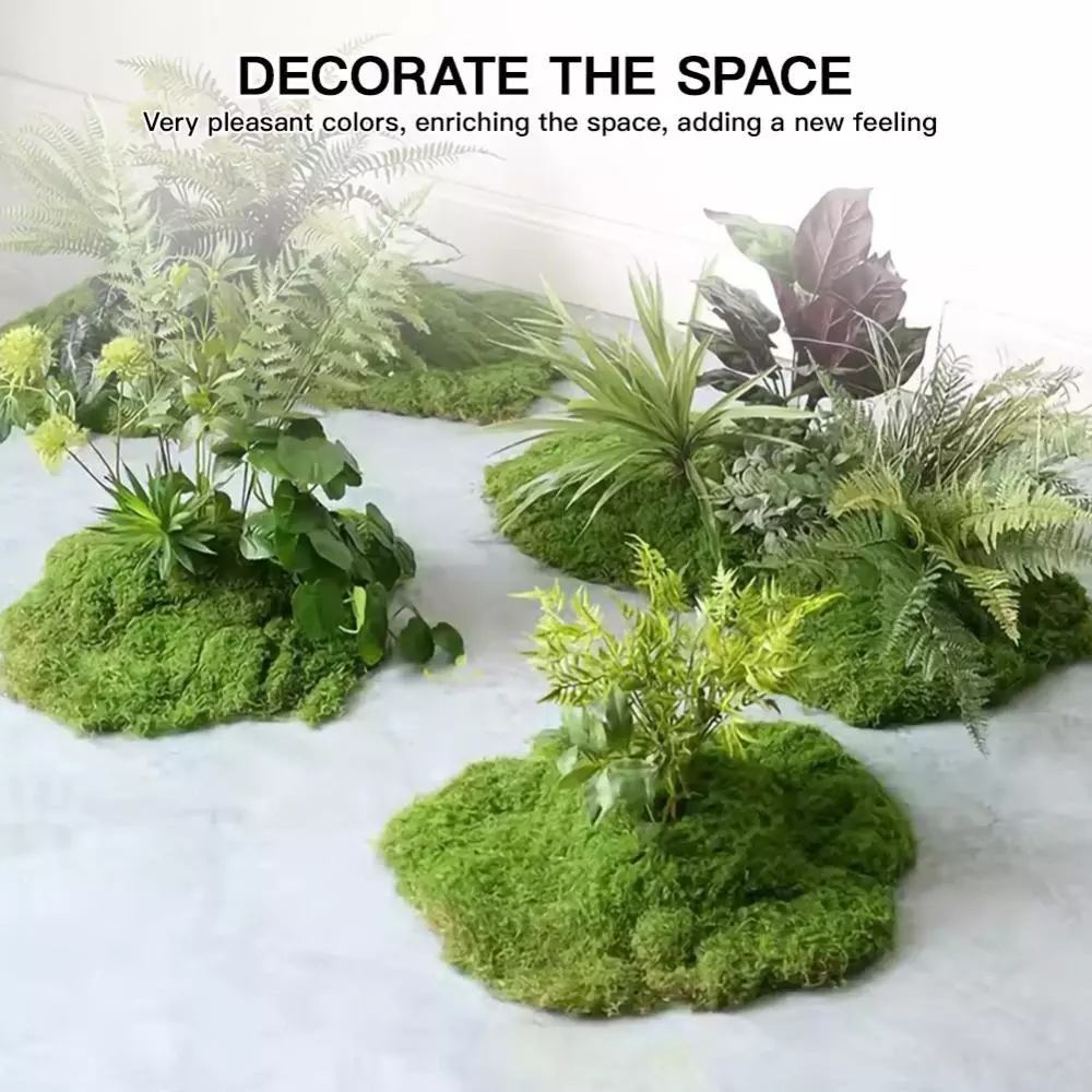 OPENMALL ประดิษฐ์ Moss Mat หญ้าปลอมสําหรับ Terrarium ตกแต่ง Miniature ภูมิทัศน์สนามหญ้าสําหรับ DIY Craft Fairy Garden Supply บอน ภาพที่ 3