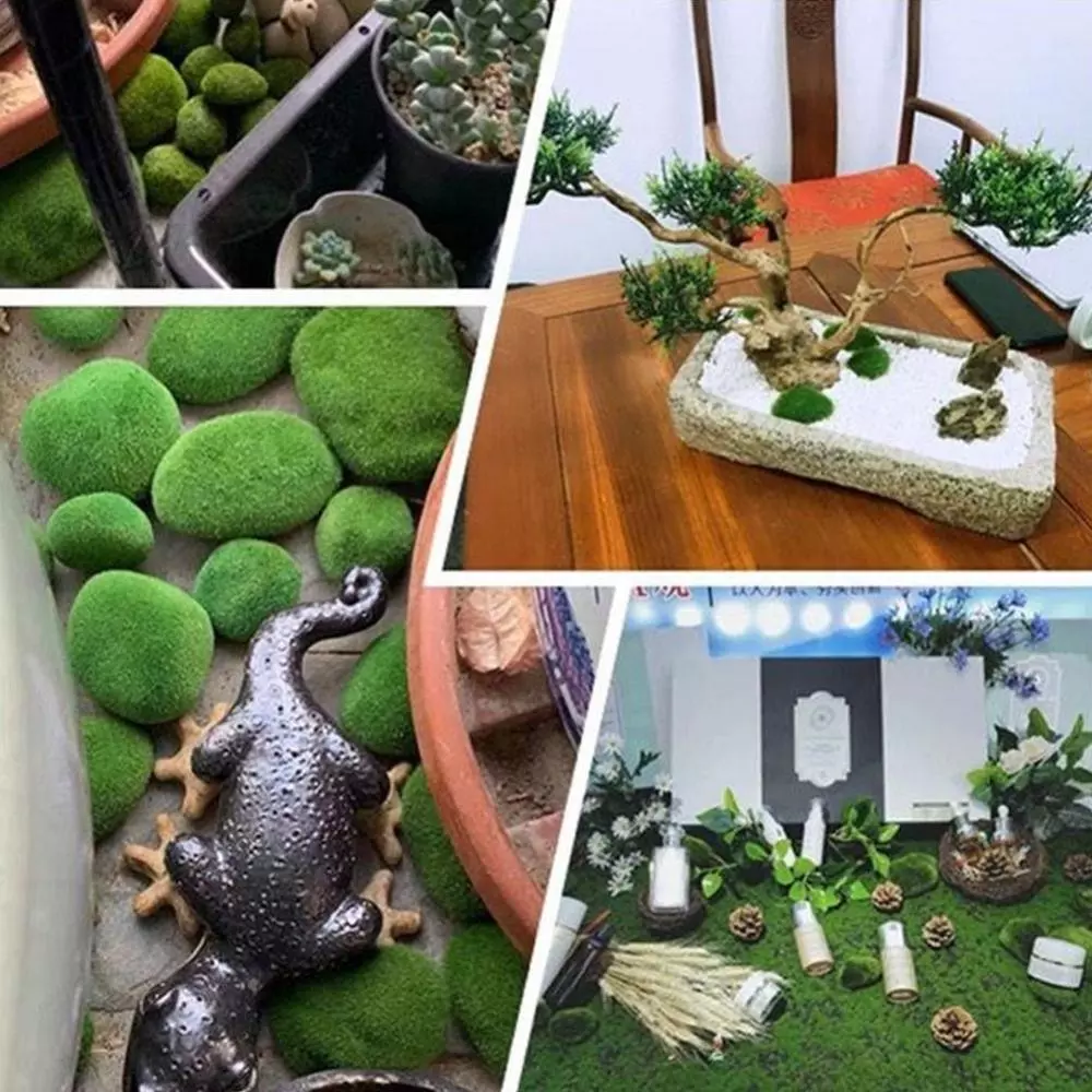 OPENMALL หินมอสประดิษฐ์ Rock Decor ปลอม Mossy Rock สําหรับ Terrarium Fairy Garden Micro ภูมิทัศน์บอนไซตกแต่งตู้ปลา U3V3 ภาพที่ 3