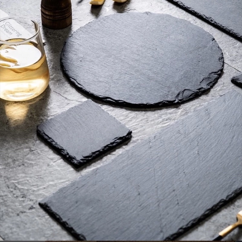 จานหิน [ขนาดเล็ก] Natural Stone Plate ถาดอาหารเต่าบก จานซูซิ จานสเต็ก แผ่นหินรองอาหาร ภาพที่ 5