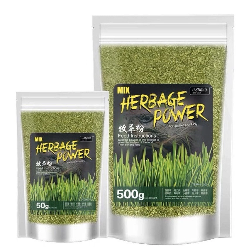 Grass Powder ผงหญ้ารวม​10 ชนิด​ สำหรับเต่าบก ช่วยย่อยอาหาร ลดการเกิดนิ่ว ใช้ผสมกับผัก และ อาหารเต่าบก ภาพที่ 4