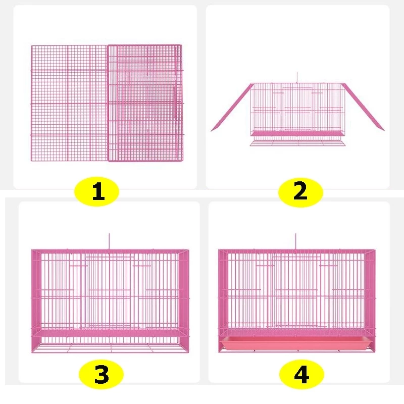 กรงนก กรงสัตว์เลี้ยง กรงนกแก้ว กรงกระต่าย กรงพกพาสัตว์เลี้ยง กรงกระรอก 60*40*40cm กรงหนูแฮมเตอร์ กรงพับ ภาพที่ 2