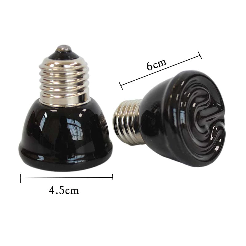 หลอดไฟเซรามิค หลอดไฟให้ความร้อน mini หลอดไฟกกนก ให้ความอบอุ่นเต่าบก Ceramic Lamp Heat Lamp ขั้วมาตรฐาน E27 ภาพที่ 5