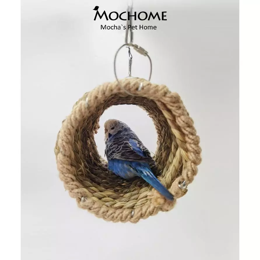 MOCHOME ของเล่นนก บ้านนกแก้วทรงท่อ นกชอบนอนเล่นมาก บ้านนก นกนอน สำหรับติดกรงให้นกแอบน้องรู้สึกปลอดภัย ซันคอนัว นกแก้ว นก ภาพที่ 5