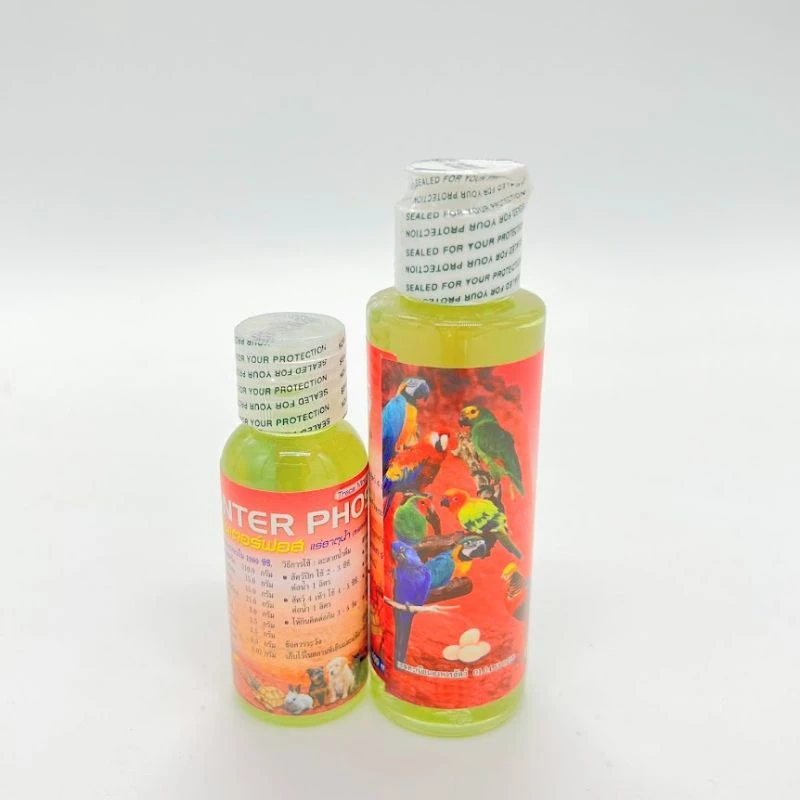 [100 ml.] อาหารเสริมนก แร่ธาตุน้ำ INTER PHOS สำหรับ นก นกแก้ว นกหงส์หยก นกเลิฟเบิร์ด นกค็อกคาเทล วิตามินนก บำรุงนก ภาพที่ 4