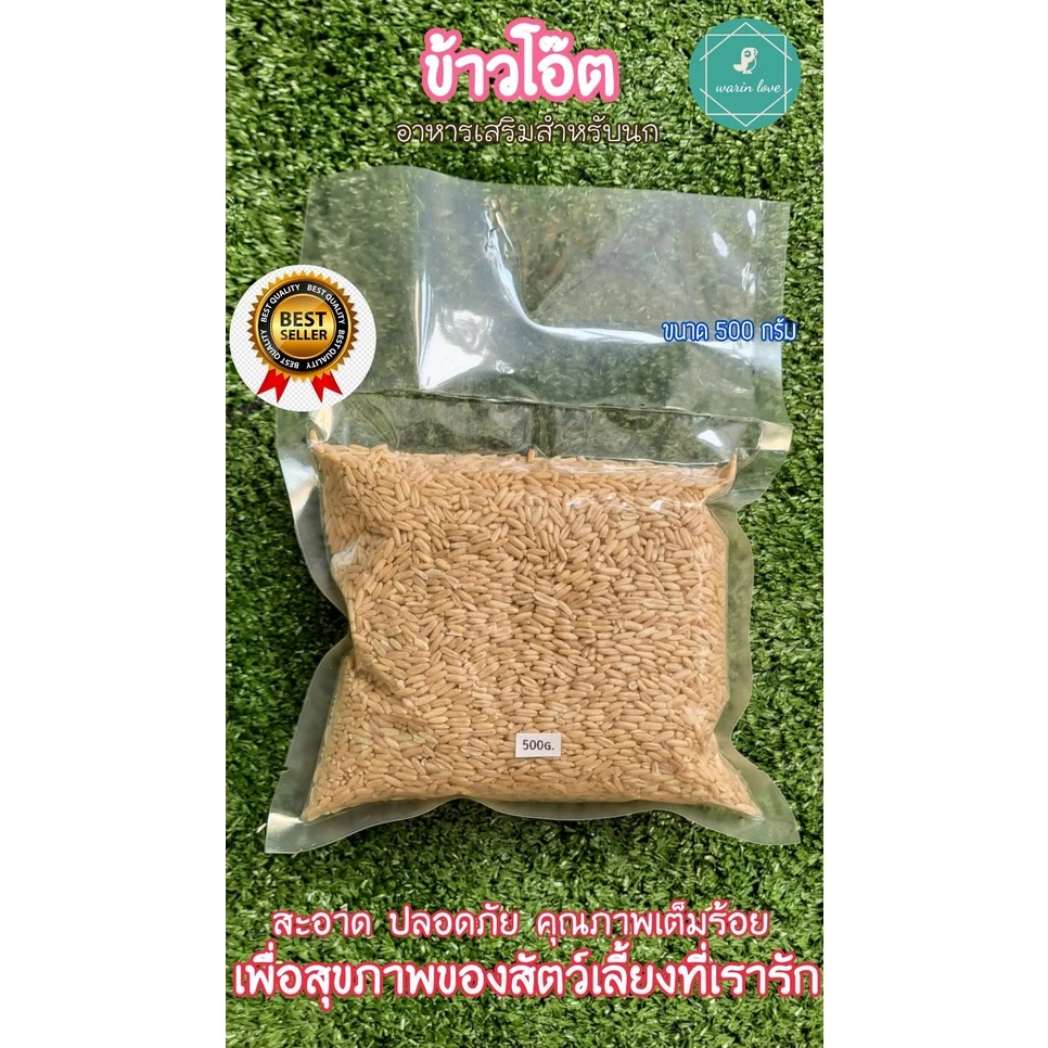 ข้าวโอ๊ต ข้าวโอ๊ตนก ข้าวโอ๊ตสำหรับนก ขาวสะอาด อาหารสำหรับนก อาหารเสริมสำหรับนก ภาพที่ 4
