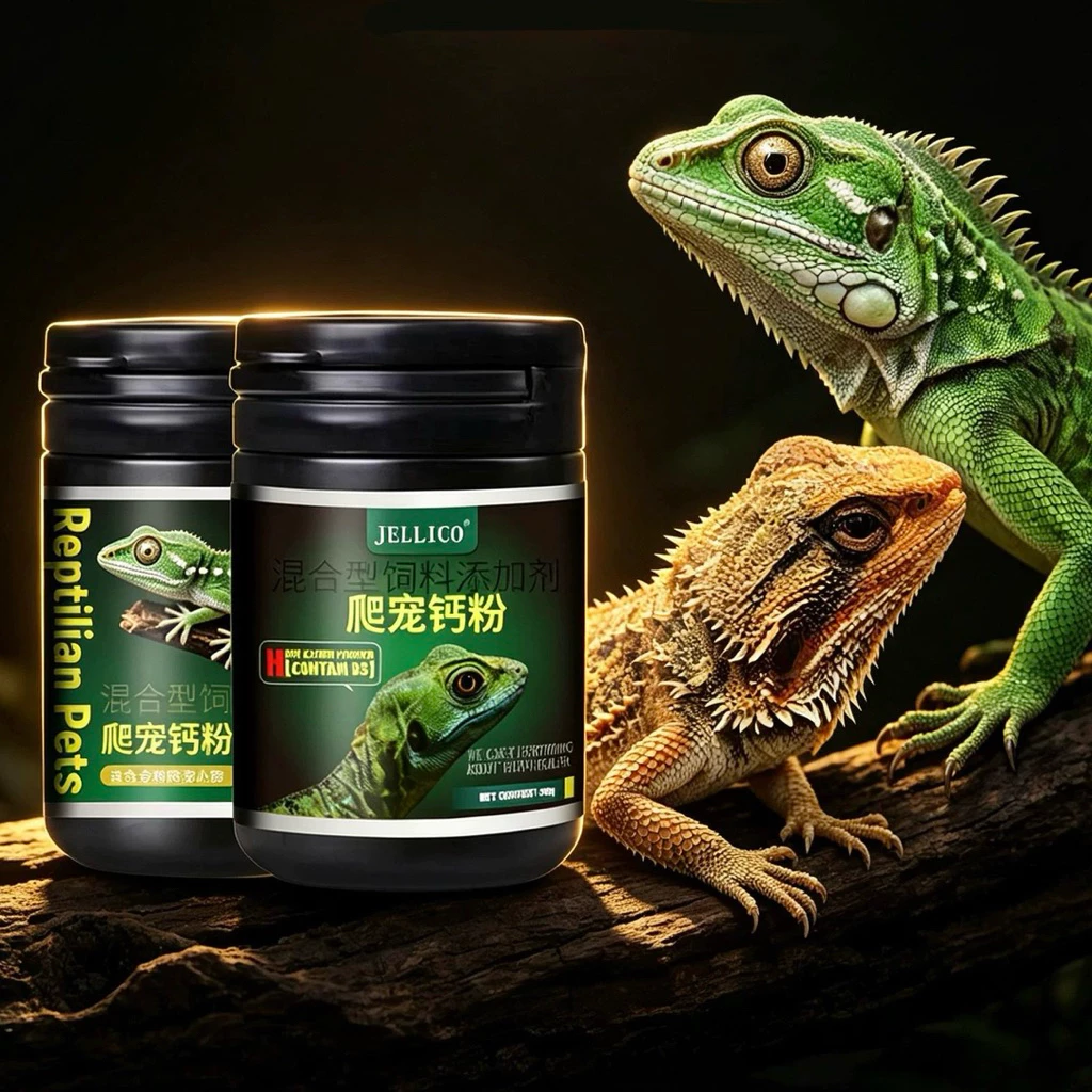 JELLICO Reptile Calcium+D3 ผงแคลเซี่ยม 50g สำหรับสัตว์เลื้อยคลาน เต่าบก อีกัวน่า กิ้งก่า คาเมเลียน ตุ๊กแก ภาพที่ 3
