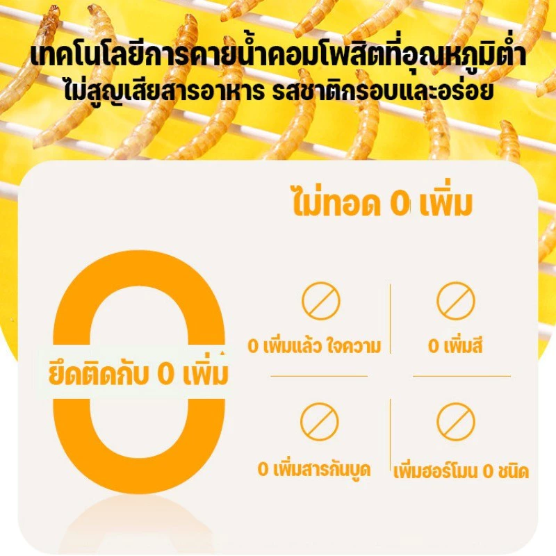 หนอนอาหาร หนอนอบแห้ง หนอนอาหารแห้ง อาหารหนูแฮมเตอร์ สัตว์เลี้ยงแมลงแห้ง หนอนนก 1500ml ภาพที่ 4