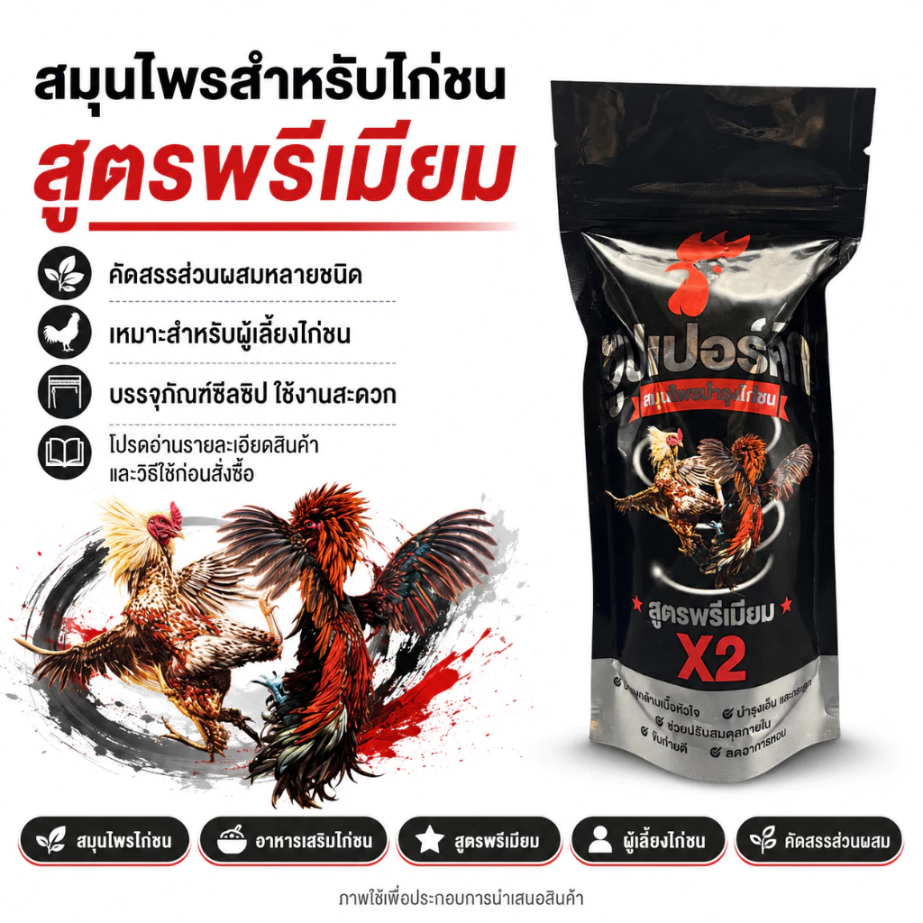 ผลิตภัณฑ์สมุนไพรไก่ชน สูตรดูแลไก่ชน บำรุงความพร้อมประจำวัน ภาพที่ 5