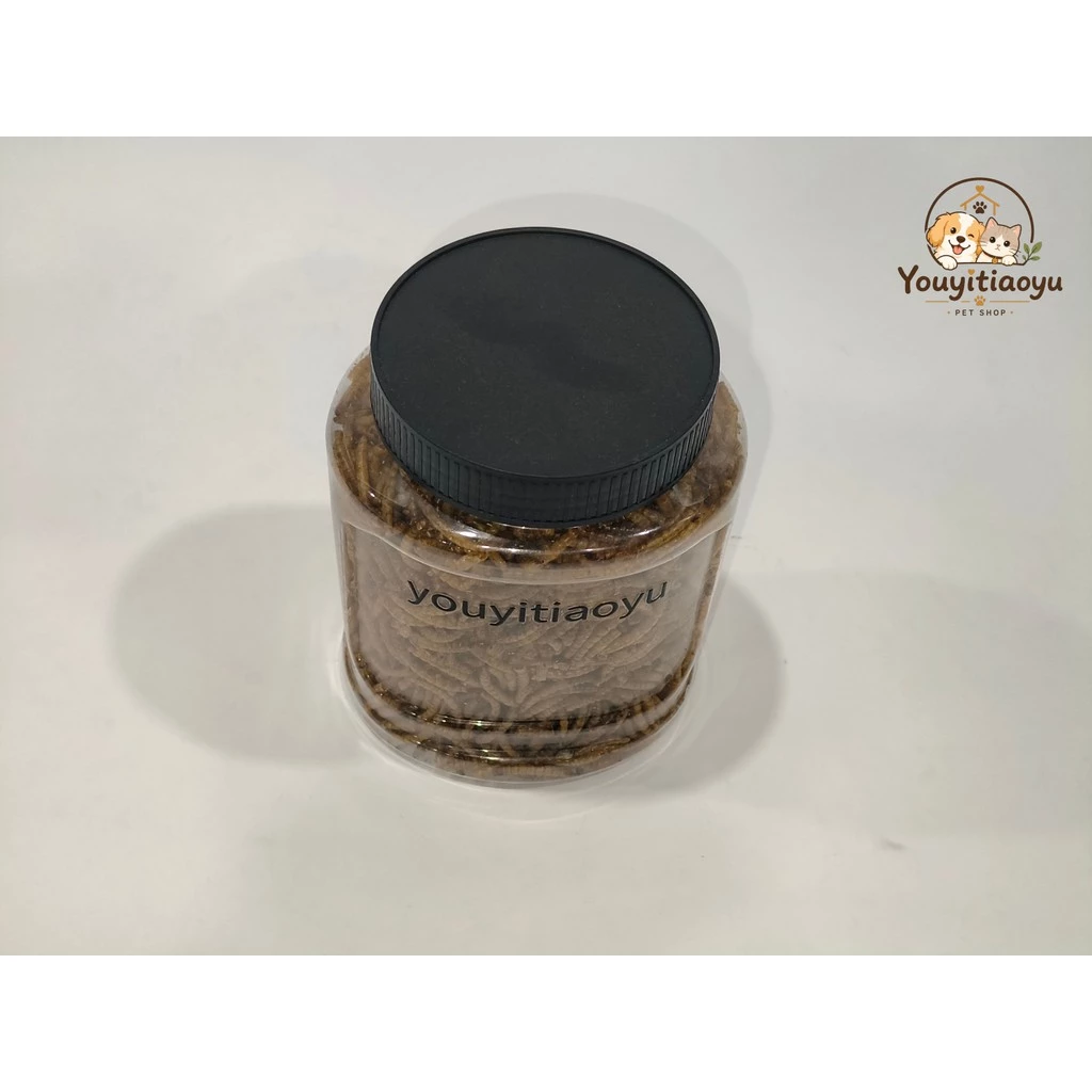 Youyitiaoyu หนอนอาหาร 1500ml อาหารหนูแฮมเตอร์ หนอนนก หนอนอาหารแห้ง หนอนแว๊กรำข้าวสาลีอบแห้ง ภาพที่ 2